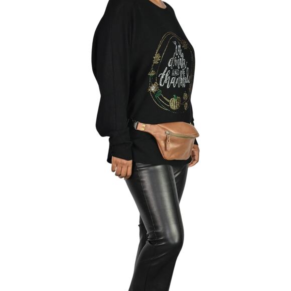 Sarep Rose Leather Fanny Pack Brown Bum Belt Waist Pouch Retro Sling Waist Bag - Picture 3 of 13